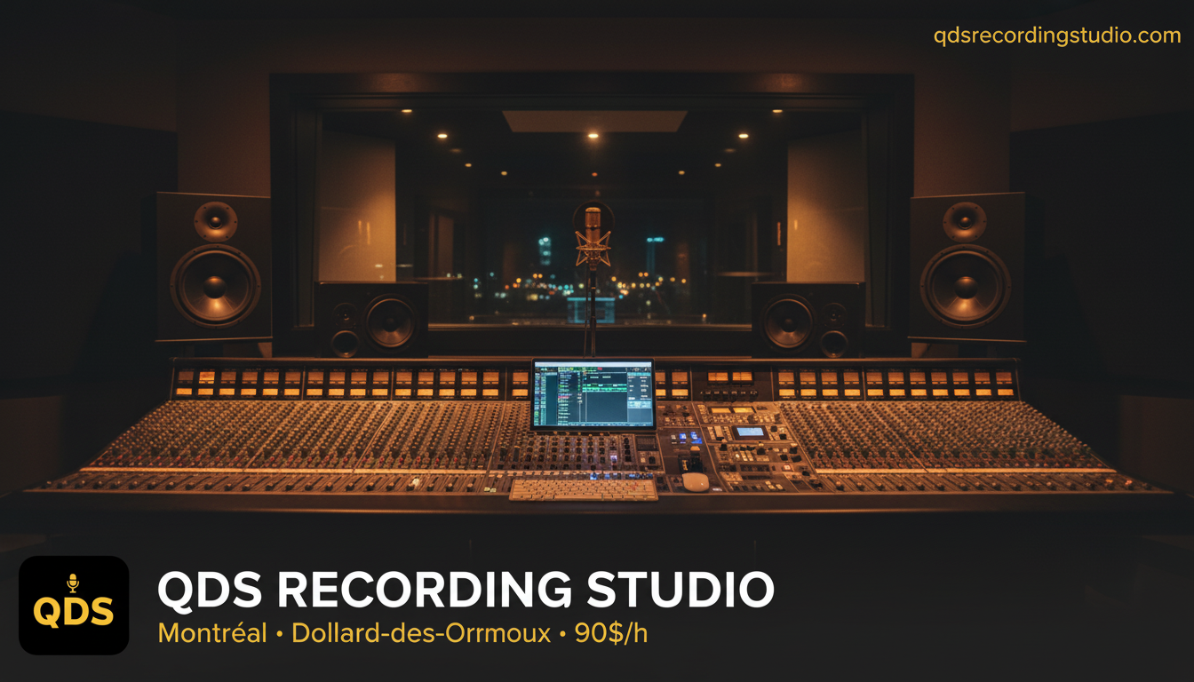 Recording studio interior for QDS Recording Studio